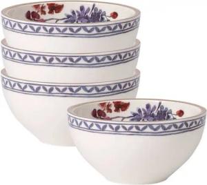 Villeroy & Boch Schale Artesano Provençal Lavendel Müslischalen 430 ml, Porzellan, (4 Schalen, 4-tlg)