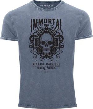 Neverless Print-Shirt Neverless® Herren T-Shirt Vintage Shirt Printshirt Immortal Skull mit Print