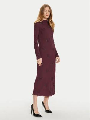PINKO Abendkleid 104335 A289 Dunkelrot Regular Fit