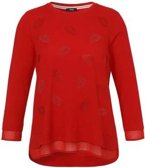 FRAPP Rundhalsshirt (1-tlg) mit Schmucksteinchen