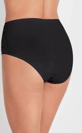 Formender Taillenslip mit Spitzeneinsatz - schwarz - Gr. 46 von Goldner Fashion