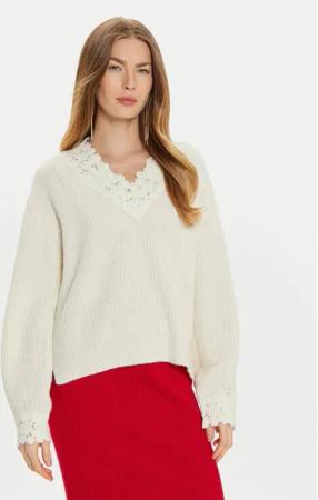 TWINSET Pullover 242TT3422 Weiß Loose Fit