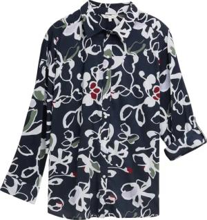 TOM TAILOR Damen Plus Size - Gemusterte Bluse, blau, Geblümt, Gr. 44