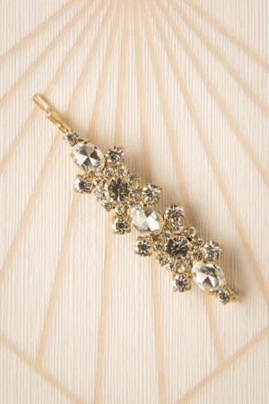 Deko Crystal Stone Haarnadel in Gold