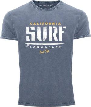 Neverless Print-Shirt Cooles Angesagtes Herren T-Shirt Vintage Shirt California Surf mit Print