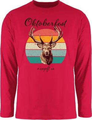 Shirtracer Rundhalsshirt Volksfest Hirsch, Vintage Design, O zapft is, Outfit, Traditionell Mode für Oktoberfest Herren