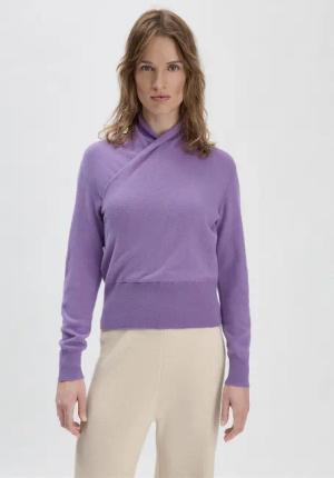 hessnatur Damen WUNDERKIND × HESSNATUR Pullover Regular aus Bio-Merinowolle mit Kaschmir - lila - Größe 40