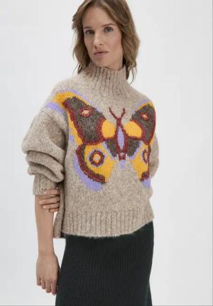 hessnatur Damen WUNDERKIND × HESSNATUR Pullover Oversized aus Alpakamix - lila - Größe onesize