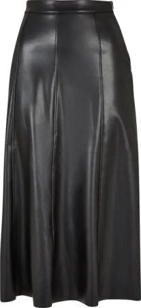 URBAN CLASSICS Sommerrock "Urban Classics Damen Ladies Synthetic Leather Midi Skirt", (1 tlg.)
