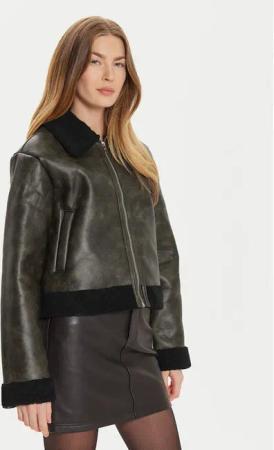 Pieces Jacke aus Kunstleder Pippi 17154704 Braun Regular Fit