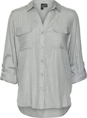 Vero Moda Blusentop VMBUMPY LS GLITTER SHIRT WVN GA NOO
