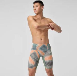Herren Fastskin LZR Pure Valor 2.0 Schwimmhose mit hohem Bund Grün/Orange