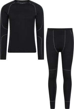 Asgard Merino Herren-Thermoset mit Top & Hose - Schwarz