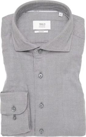 SLIM FIT Hemd in graphit strukturiert