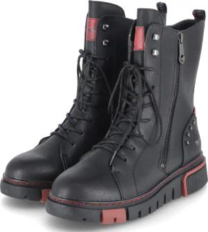Mustang Combat Boots für Damen - Gr. 42 - schwarz - Synthetik,Synthetik / Kunststoff