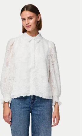 Pieces Hemd Pina 17154276 Weiß Regular Fit