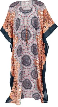 Guru-Shop Midikleid Ponchokleid, Kaftan, Maxikleid, Strandkleid -.. alternative Bekleidung