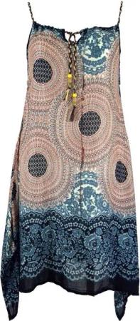 Guru-Shop Midikleid Boho Mandala Midikleid, Trägerkleid,.. alternative Bekleidung