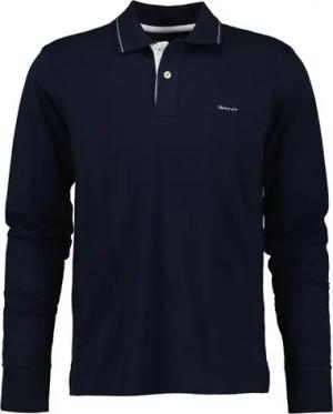 Gant Langarmshirt 2062047 Heren Langarm Poloshirt mit strukturiertem Kragen