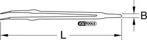KS Tools Isolierte Pinzette, gebogen