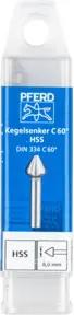 PFERD Kegelsenker HSS DIN 334 C60 Grad, Außendurchmesser 8,0 mm HSS