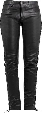 Gipsy Lederhose - GWTie UP Jeans - L bis 3XL - für Damen - Größe 3XL - schwarz