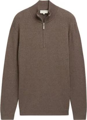 TOM TAILOR Strickpullover Troyer mit recyceltem Kaschmir - Regular Fit