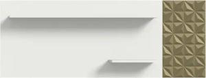 Wandboard Prisma weiß gold Optik B/H/T: ca. 140x53x17 cm