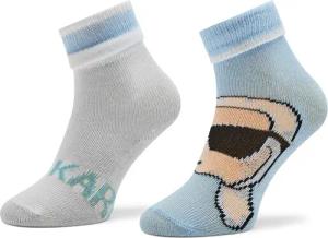 Karl Lagerfeld Kids 2er-Set hohe Kindersocken Z90047 Blau