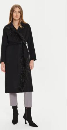 TWINSET Wollmantel 242TP2065 Schwarz Regular Fit