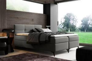 JVmoebel Bett mit Bettkasten 180x200 Boxspringbett Doppel Hotel Betten Schwarz, Made in Europa