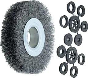 Lessmann Draht-Rundbürste Stahldraht 0,30 / 0,35 mm, Bürsten-⌀xBesatzbreite: 178X32 mm