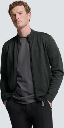 NO EXCESS Rundhalspullover "No Excess Zweifarbige Strickjacke von Timeless Basics"