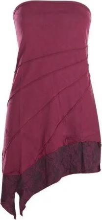 Vishes Sommerkleid Mini Bandeau Kleid Sommerkleid Patchworkkleid Tunika, Boho, Hippie Style