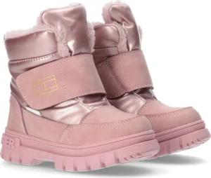 Tommy Hilfiger Snowboots, Winterstiefel, Klettstiefel mit Logoschriftzug auf der Sohle