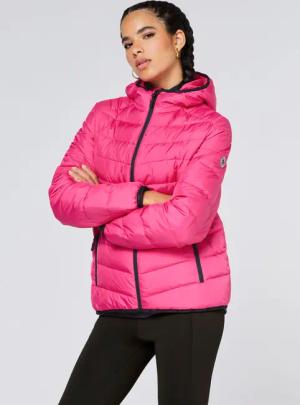 Wattierte Jacke in Chevron-Steppoptik