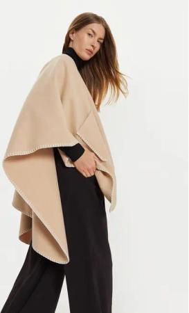 Pieces Poncho Nadja 17152351 Beige Relaxed Fit
