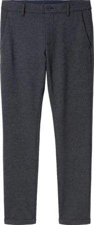 TOM TAILOR Herren TTTRAVIS Slim Chino Hose aus Piqué Jersey, blau, Uni, Gr. 33/34