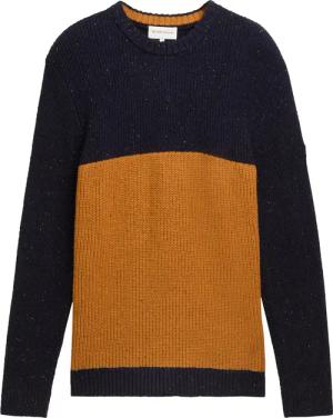TOM TAILOR Herren Strickpullover mit Strukturmix, blau, Meliert, Gr. XL