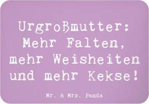 Mr. & Mrs. Panda Magnet Spruch Urgroßmutter Weisheiten - Lavendeltraum - Geschenk, Erfahrung, (1-St)