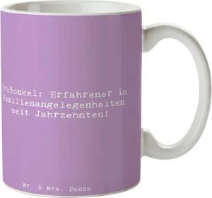 Mr. & Mrs. Panda Tasse Spruch Großonkel Erfahrung - Lavendeltraum - Geschenk, Rat, Kaffeetas, Keramik
