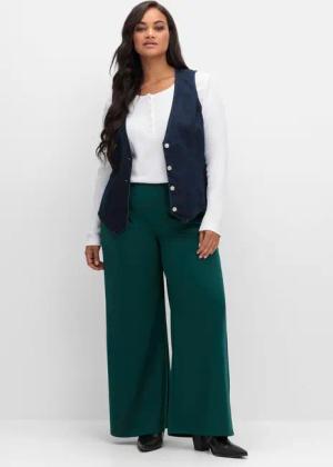 Sheego Weite Jerseyhose mit Schlupfbund, petrol, Gr.52