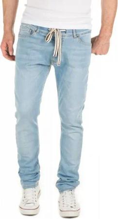 Yazubi Slim-fit-Jeans Herren Sweathose in Jeansoptik Rick Schmale Jeans, mit Stretch-Anteil
