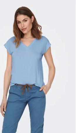 ONLY T-Shirt Free 15287041 Himmelblau Regular Fit