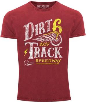 Neverless Print-Shirt Cooles Angesagtes Herren T-Shirt Vintage Shirt Dirt Track Racing mit Print