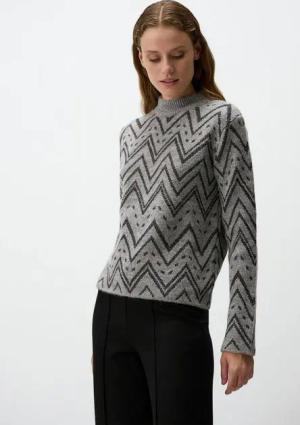 Jimmy Key Strickpullover Langärmlig Gemustert Winter Pullover Pulli