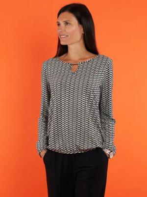 Seidel Moden Langarmshirt, mit grafischem Muster, MADE IN GERMANY