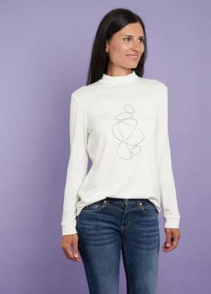 Seidel Moden Langarmshirt, mit Glitzersteinen, MADE IN GERMANY