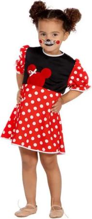 Wilbers Kostüm Minnie Maus Kostüm Karneval Punkte Mädchen Kinder Comic Outfit TV