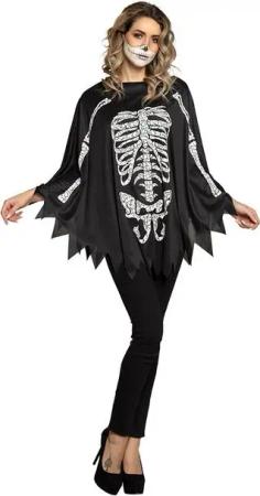 Boland Kostüm Damen Skelett Kostüm Halloween Verkleidung Karneval Horror Outfit